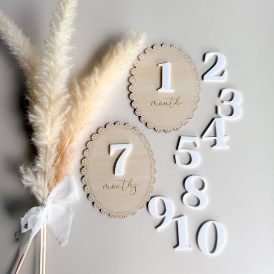 Scalloped Lace Interchangeable Milestone Set