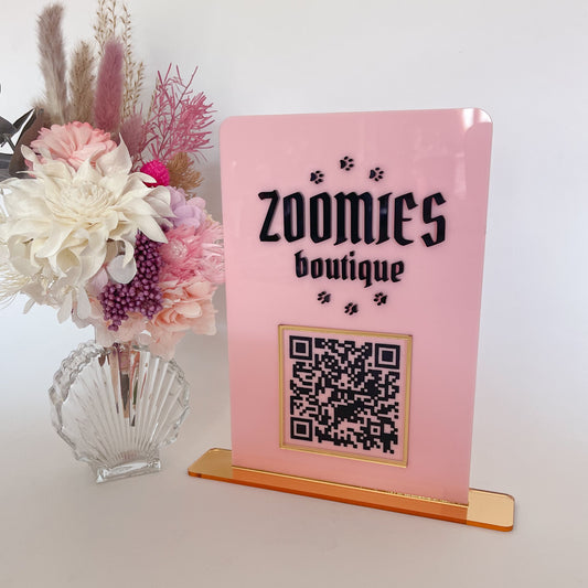 Customised Social Media/Review QR Business Sign