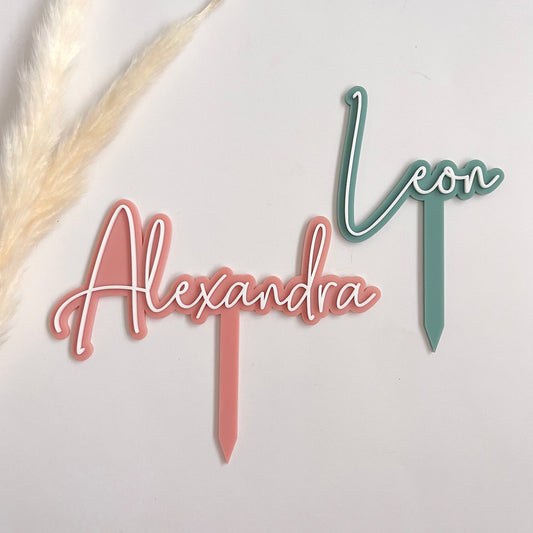 Personalised Name Cake Topper Cursive