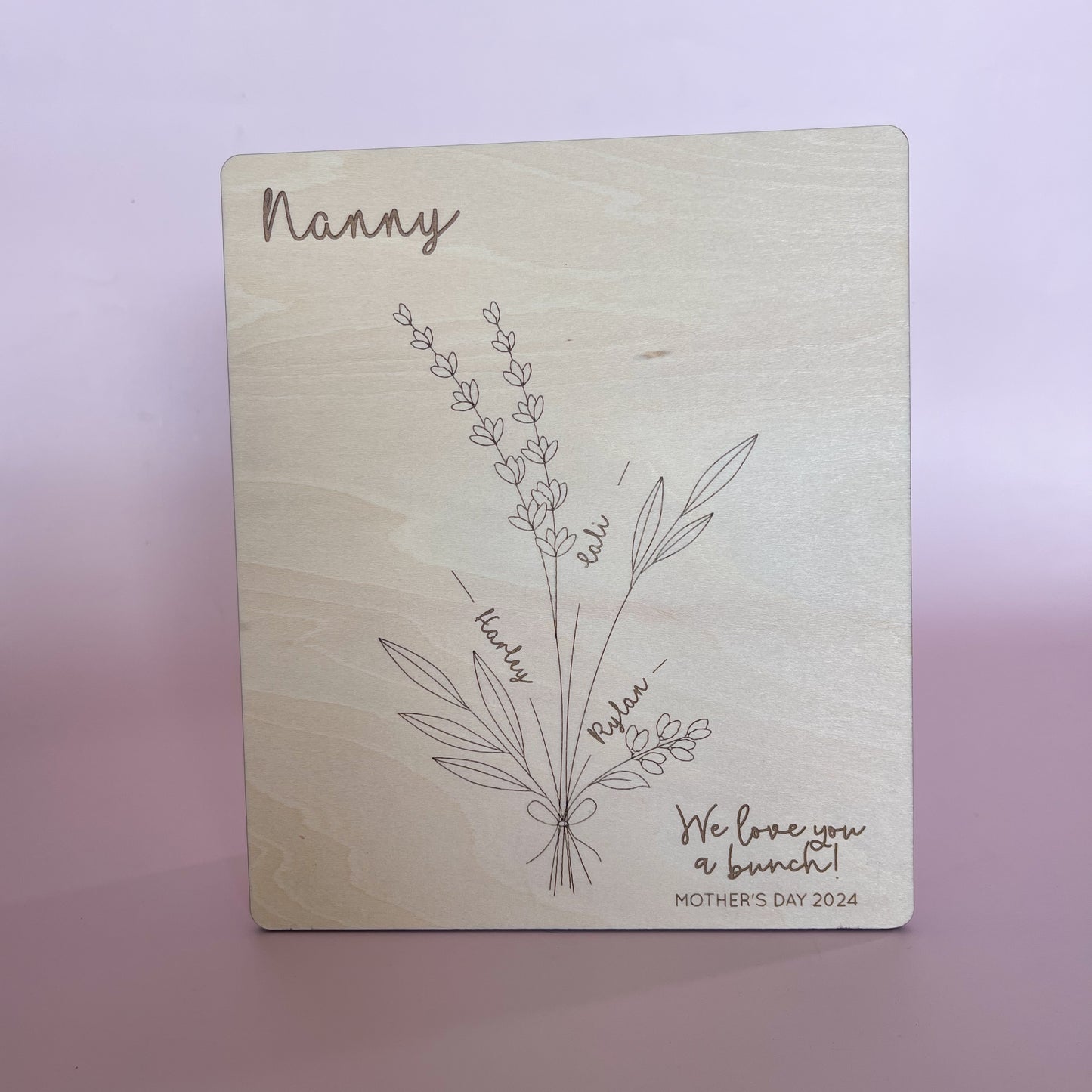 Mother's Day Floral Bunch Handprint Plaque