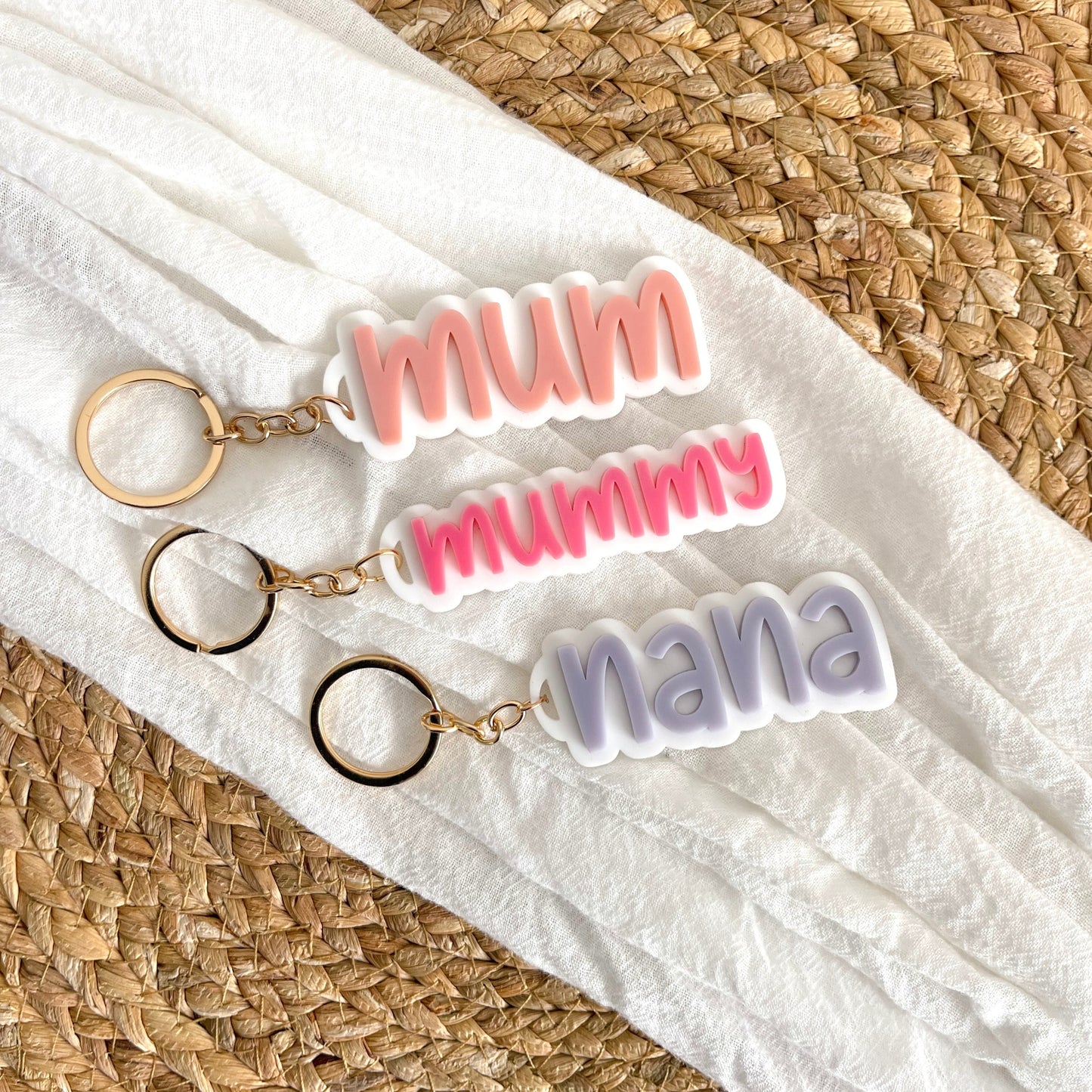 Mother's Day Personalised Acrylic Keyring