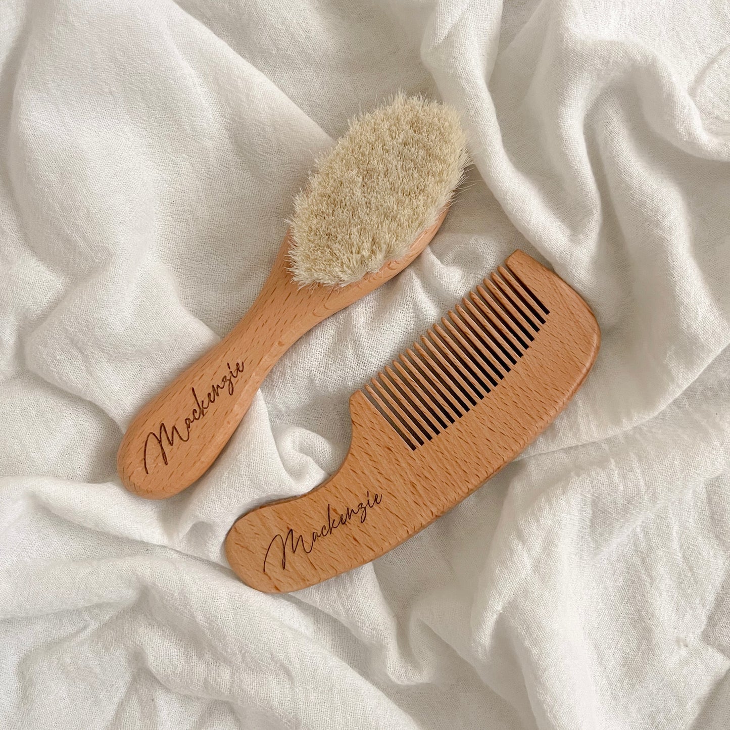 Personalised Hairbrush and Comb Set