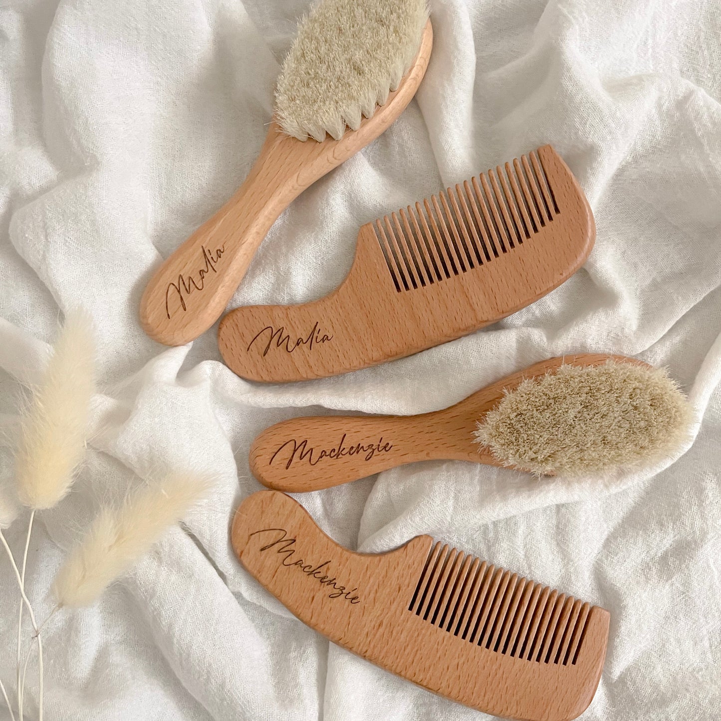 Personalised Hairbrush and Comb Set