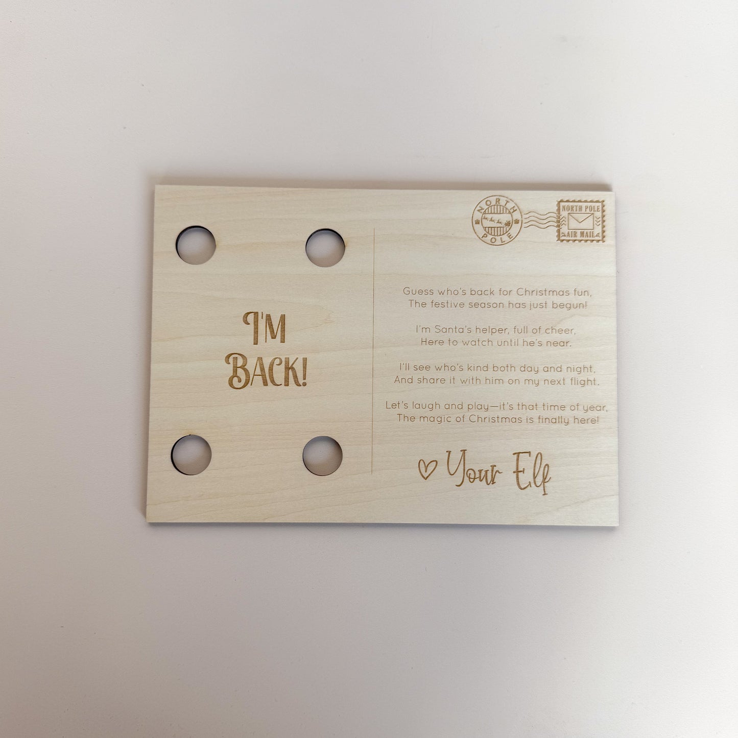 Elf Arrival Postcard