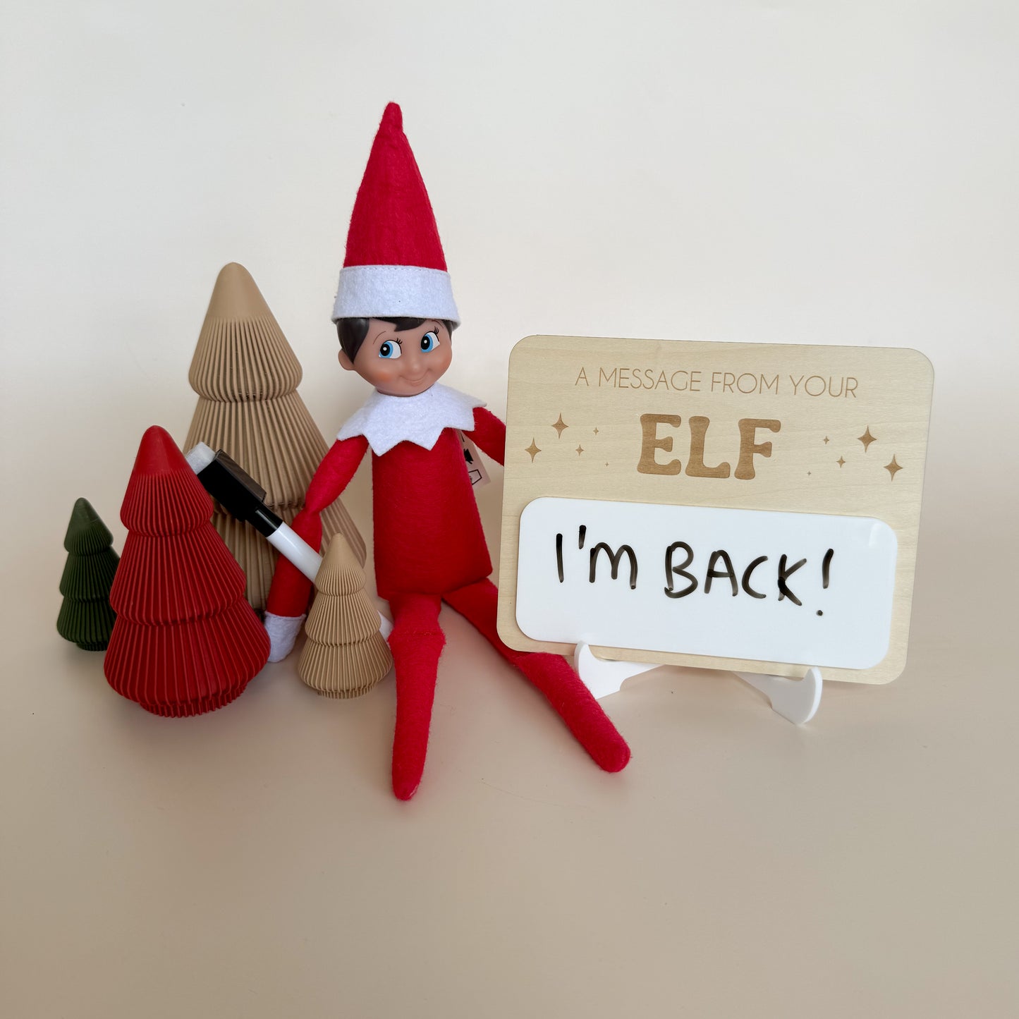 A Message From Your Elf - Re-usable note board