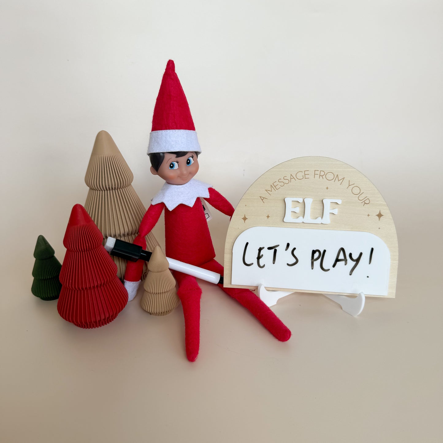 A Message From Your Elf - Re-usable note board