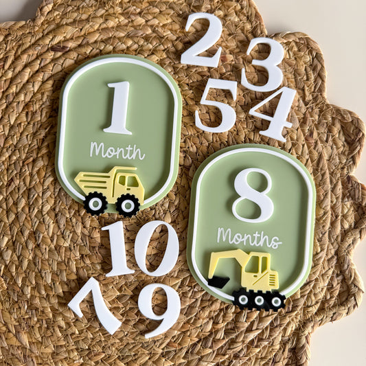 Construction Interchangeable Milestone Set