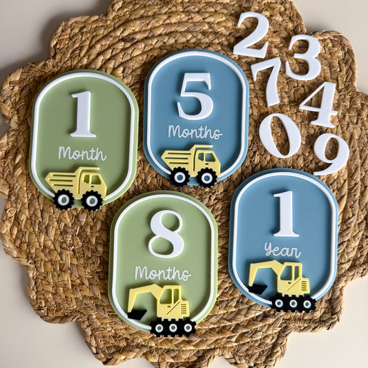 Construction Interchangeable Milestone Set