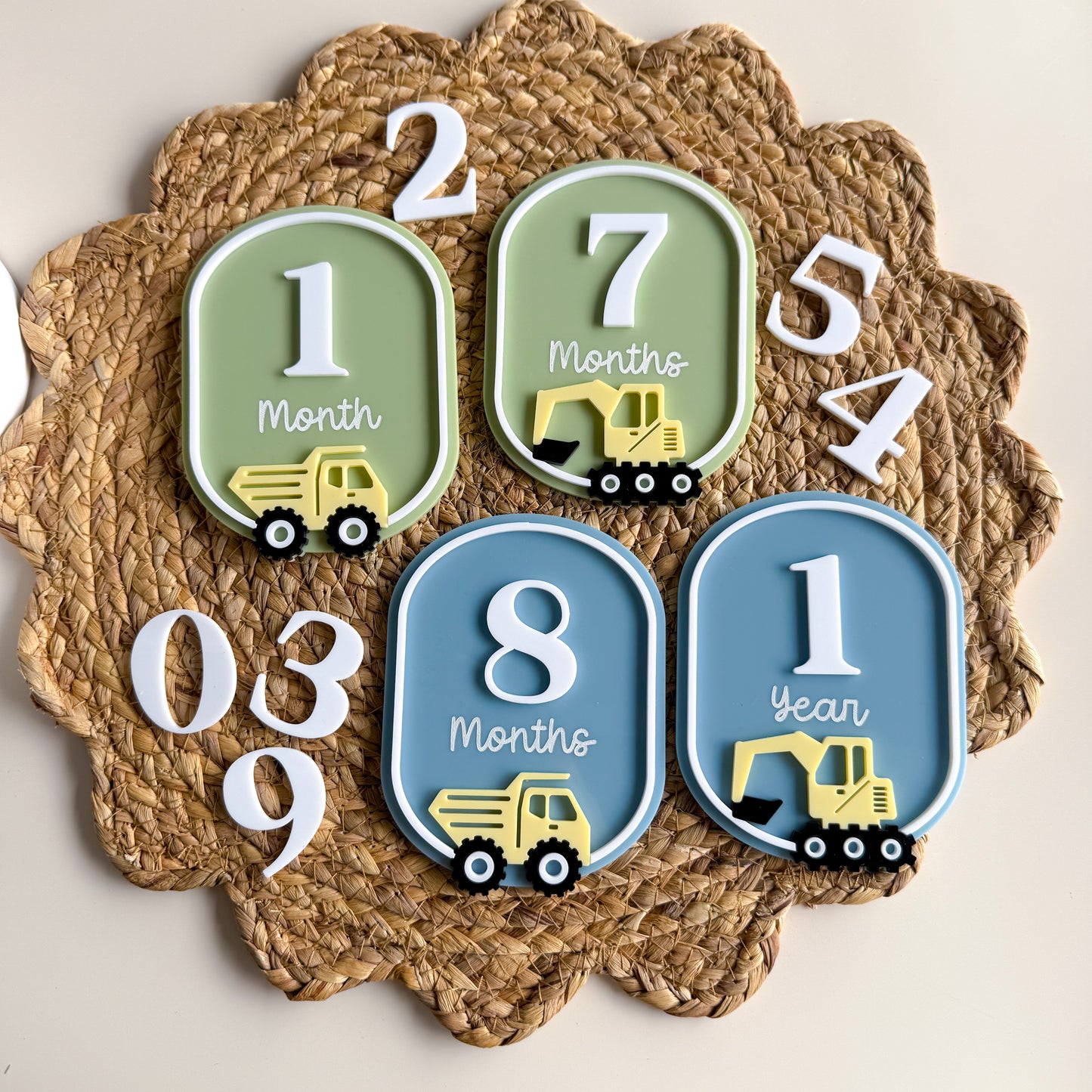 Construction Interchangeable Milestone Set