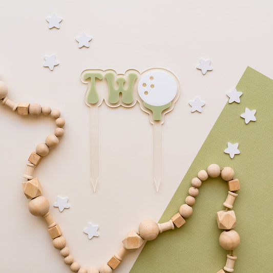 Golf "TWO" Cake Topper