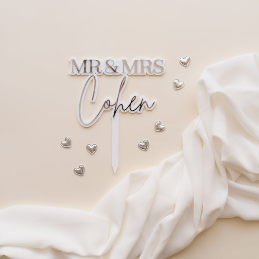 Personalised Mr & Mrs Cake Topper