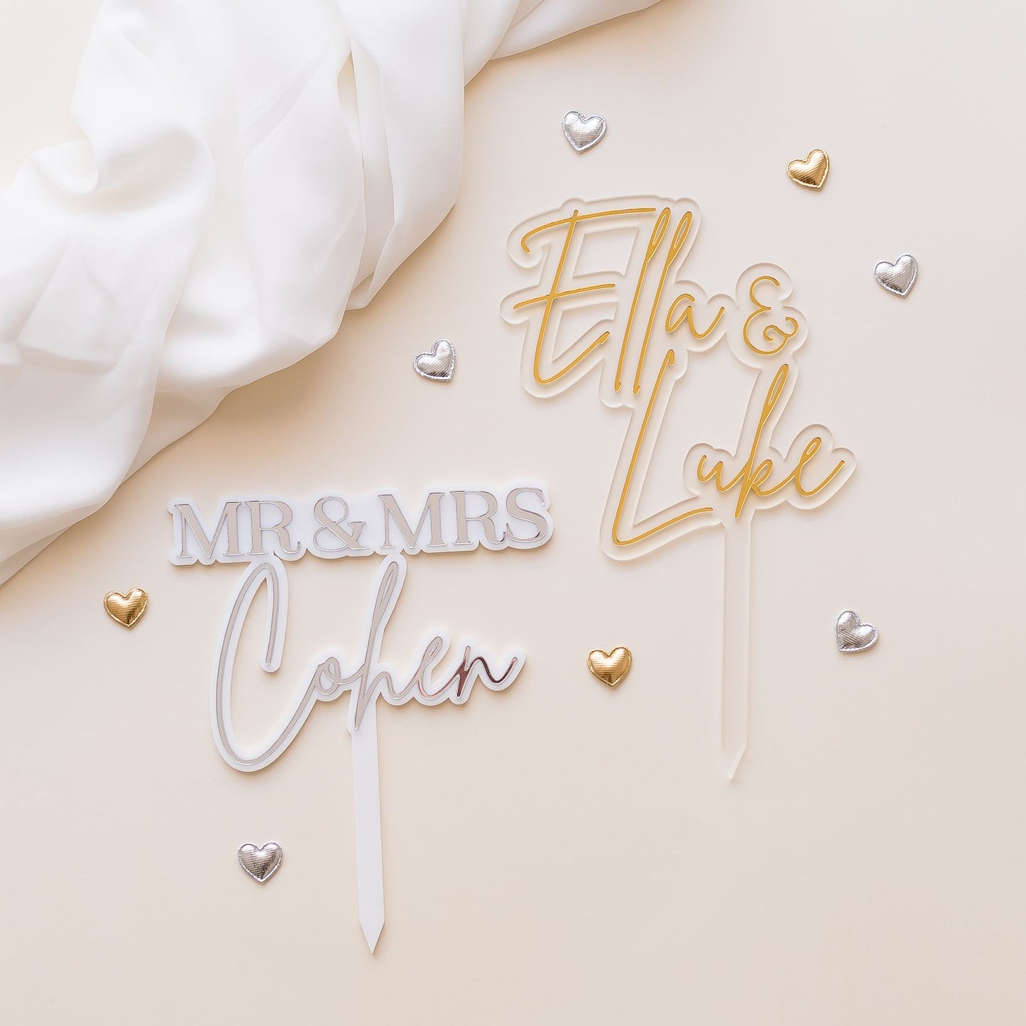 Personalised Engagement Cake Topper