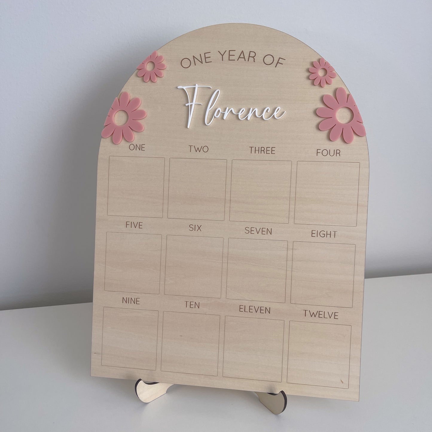 One Year Of Photo Board - Large Daisies