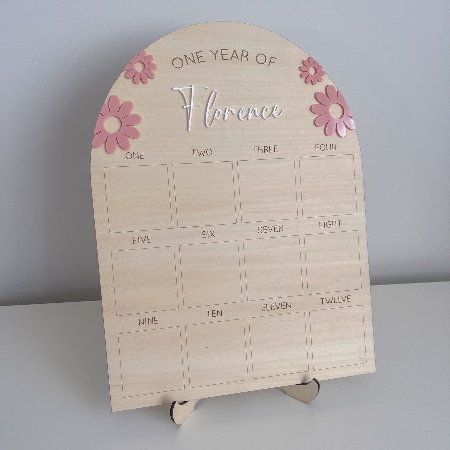 One Year Of Photo Board - Large Daisies