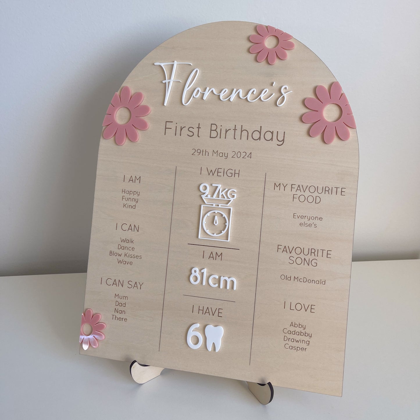 My First Birthday Board - Large Daisies