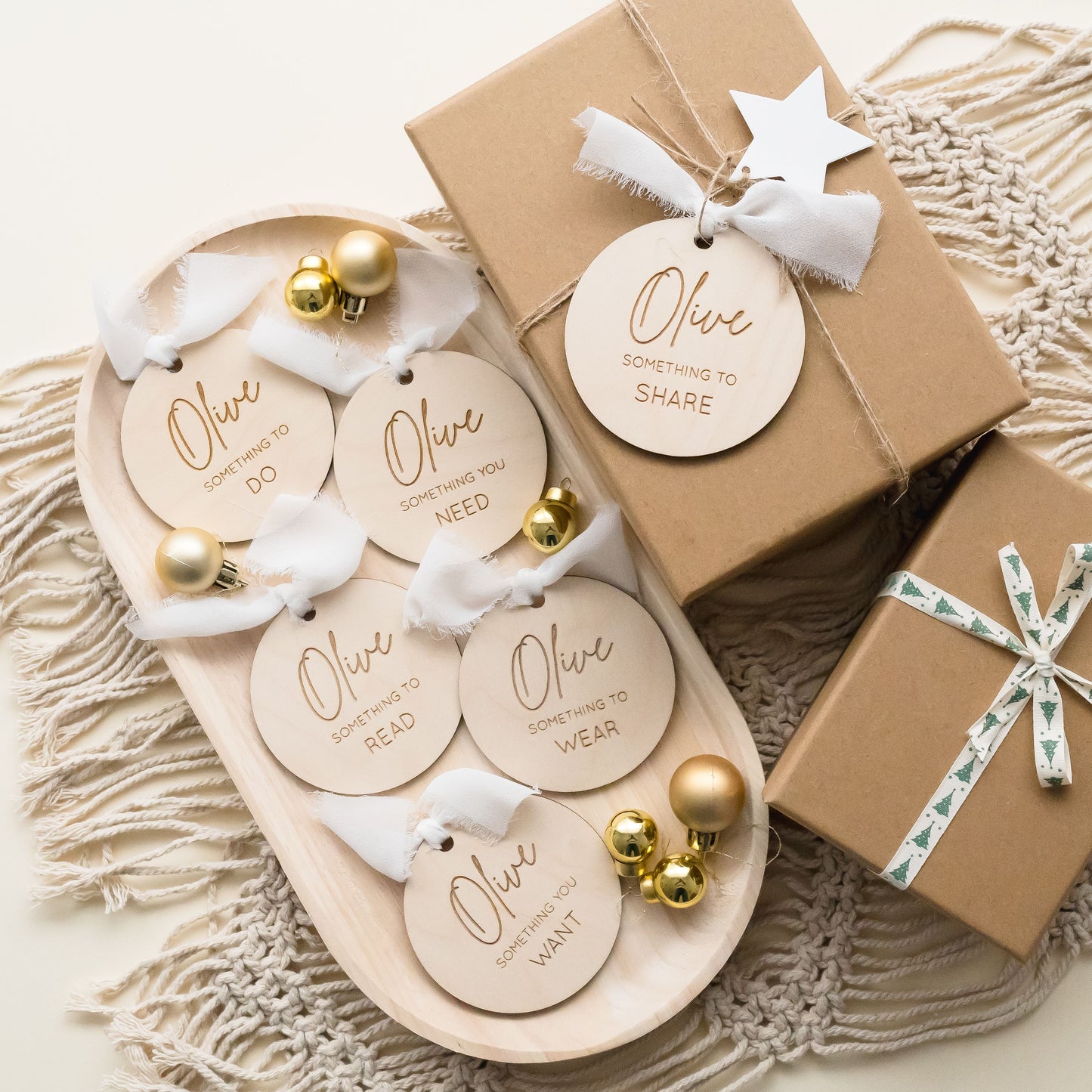 Present Gift Tags - Want, Need, Read