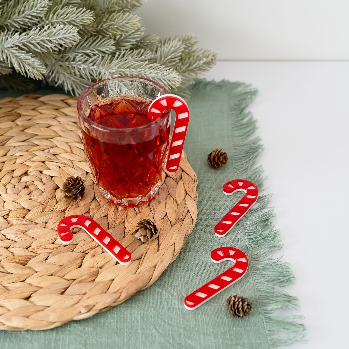 Candy Cane Drink Decorations