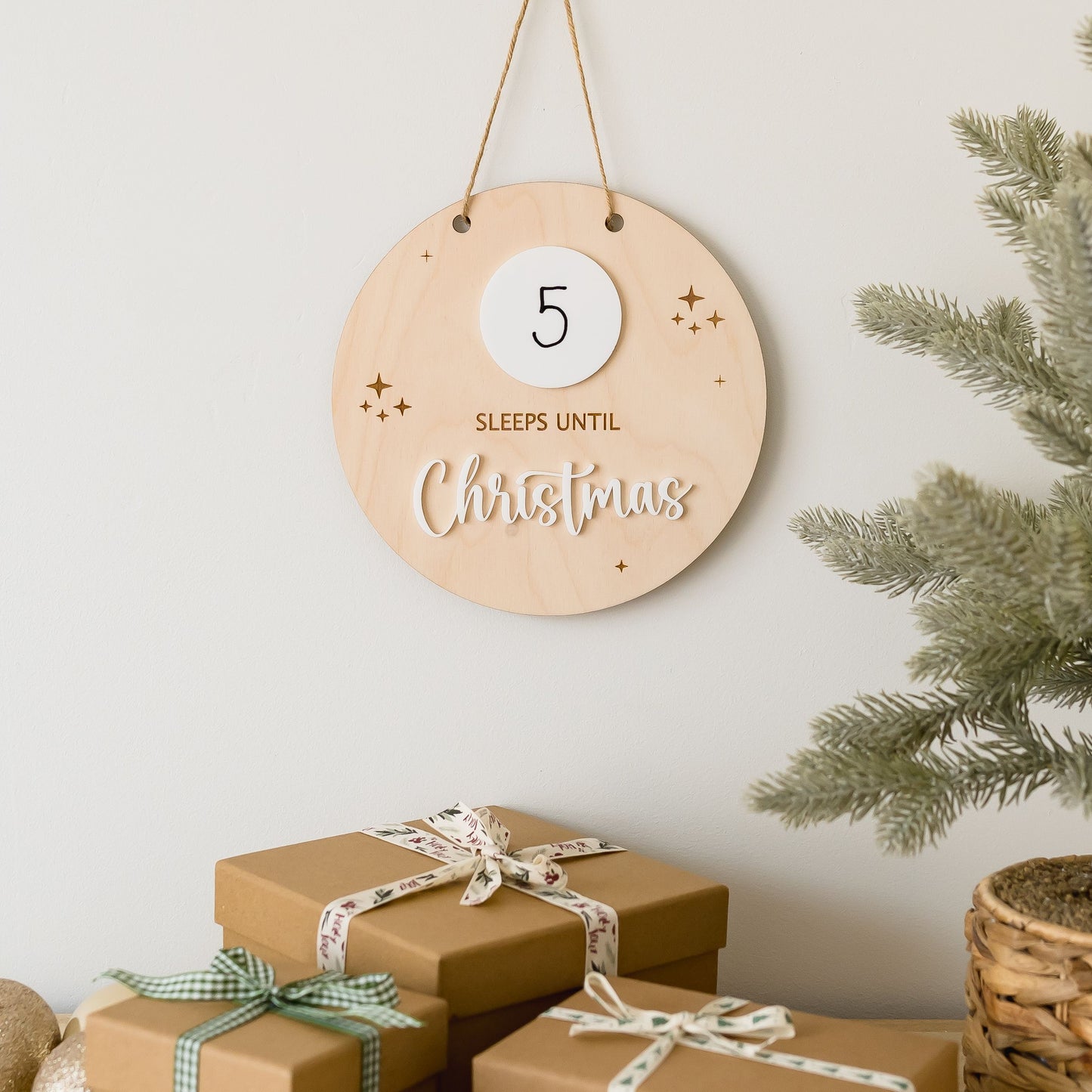 Christmas Countdown Hanging Plaque