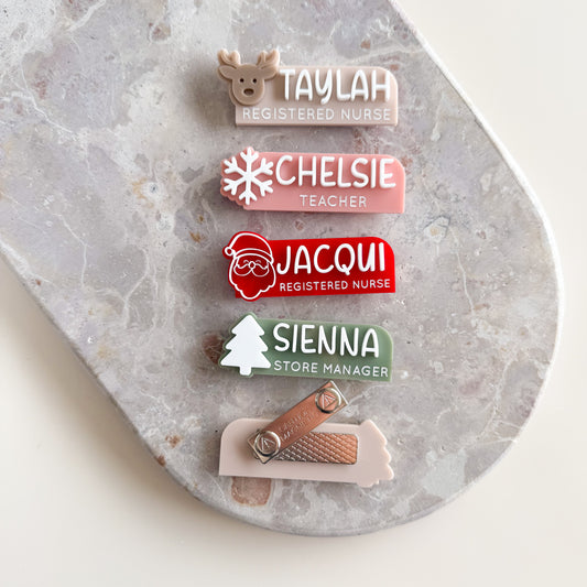 Christmas Name Badge