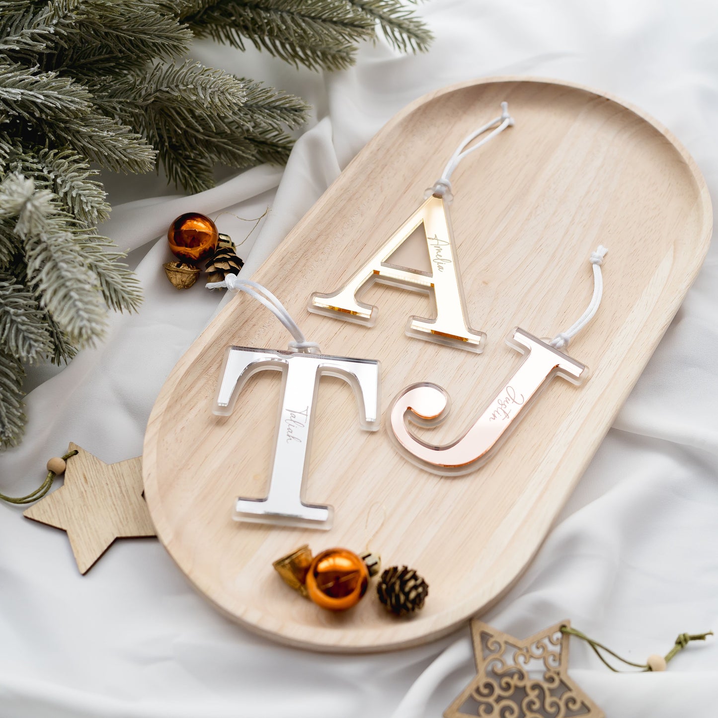 Personalised Acrylic Initial Letter Ornament