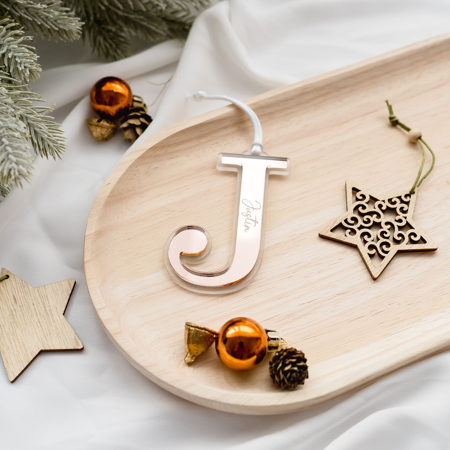 Personalised Acrylic Initial Letter Ornament