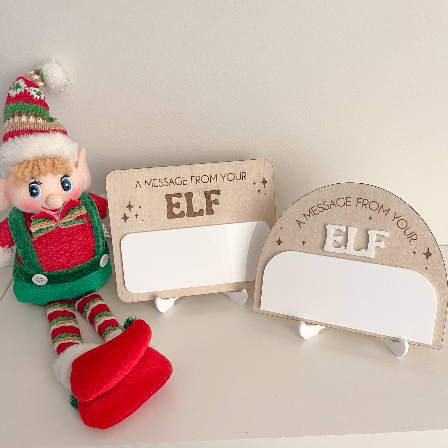 A Message From Your Elf - Re-usable note board