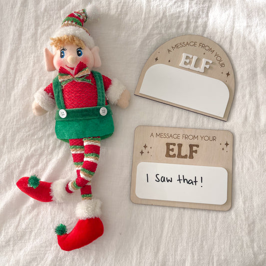 A Message From Your Elf - Re-usable note board