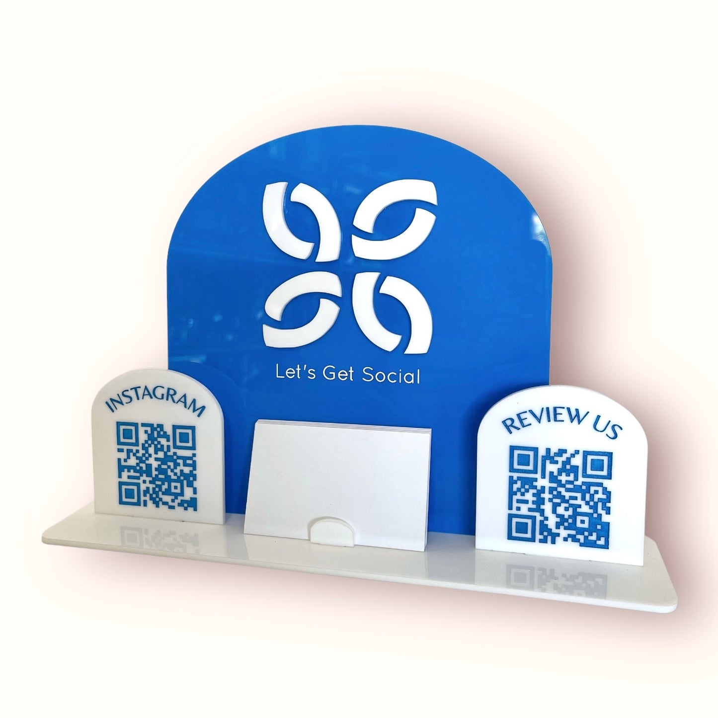 Acrylic Business Card & QR Signage Stand