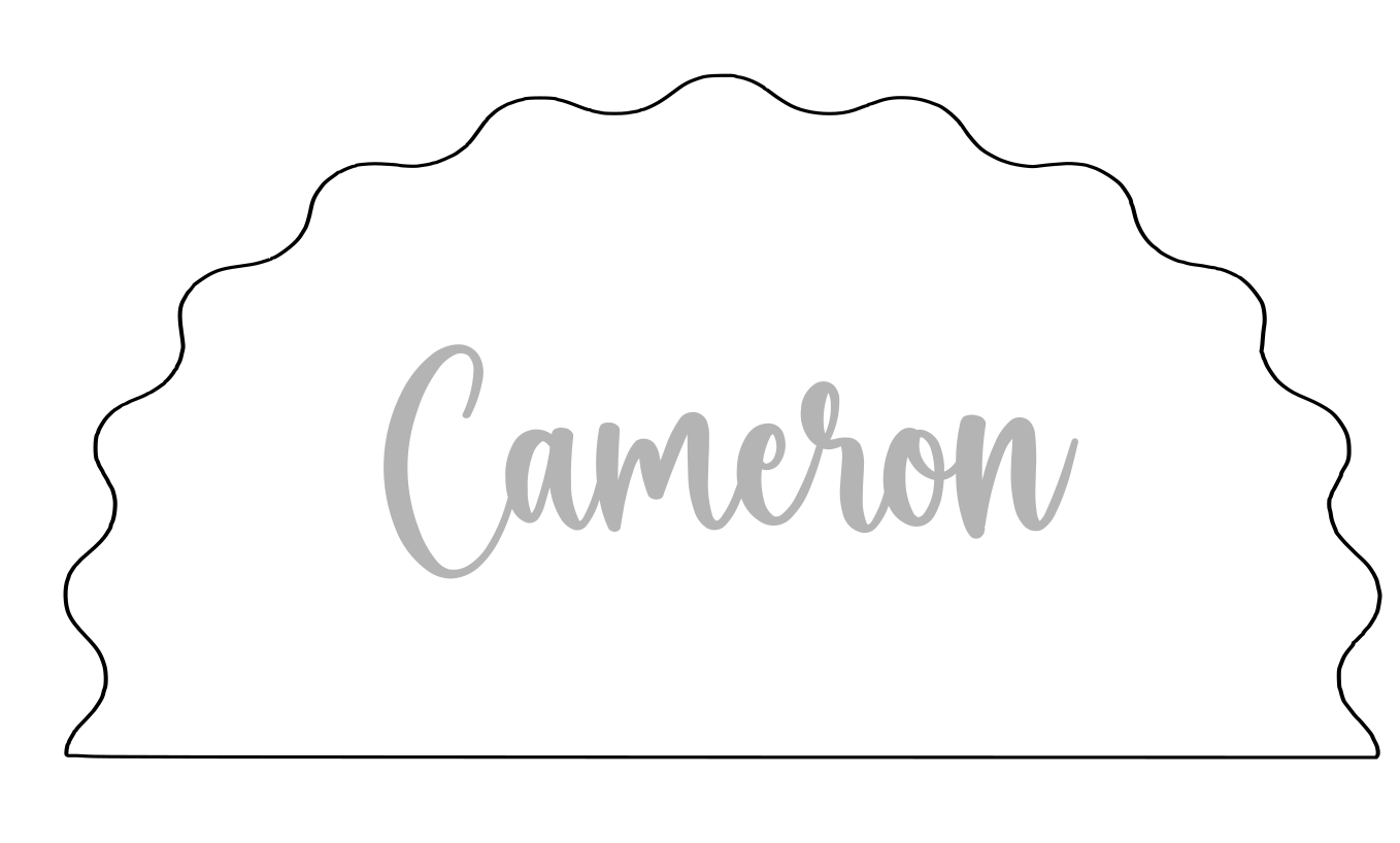 Wave Name Place Card (CUSTOM ORDER)