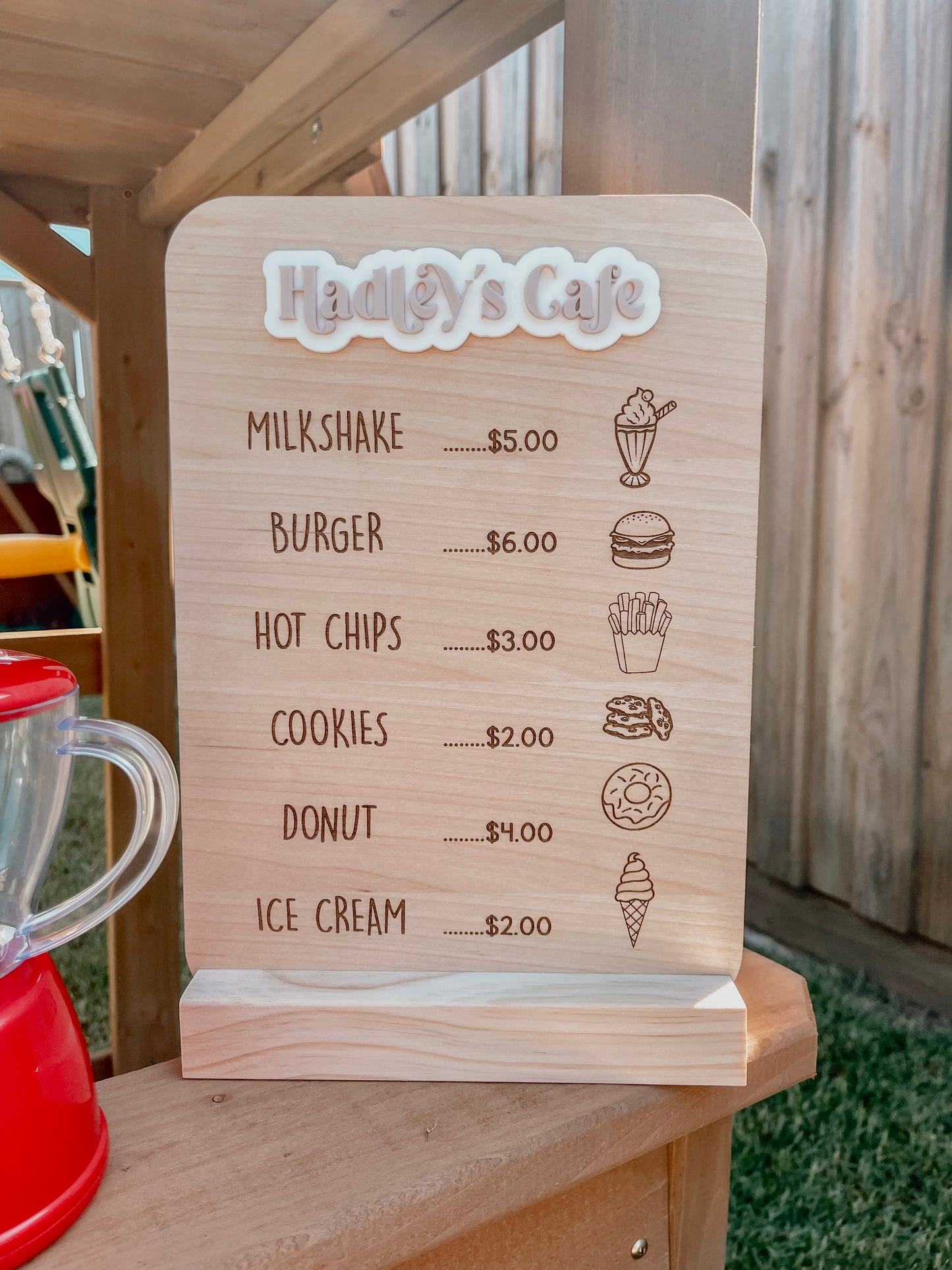 Personalised Kids Shop Menu