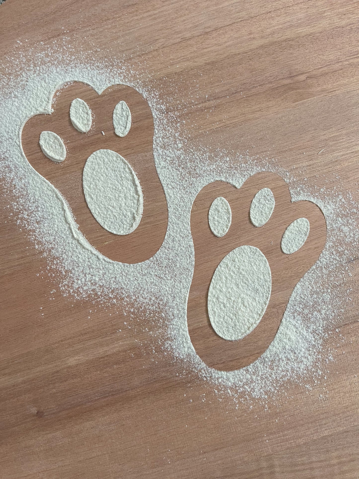 Easter Bunny Footprint Stencil