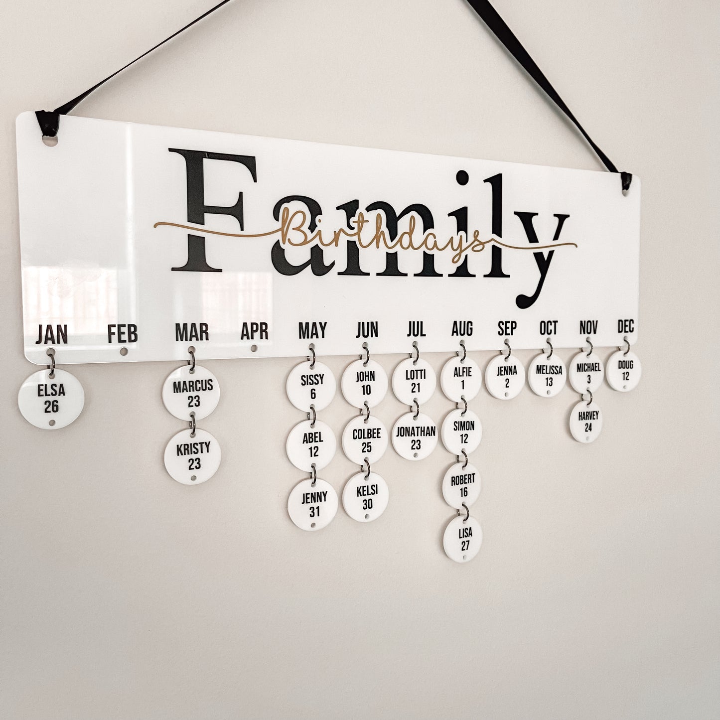 Birthday Calendar Wall Hanging