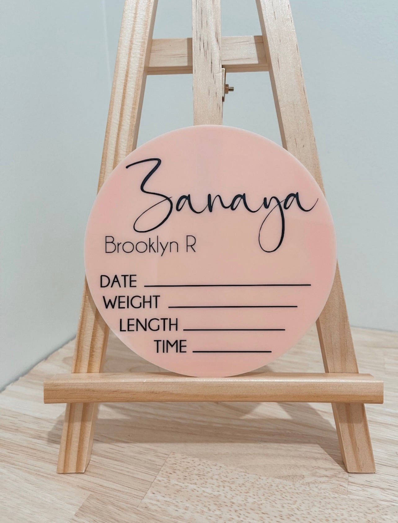 Personalised Birth Information Sign