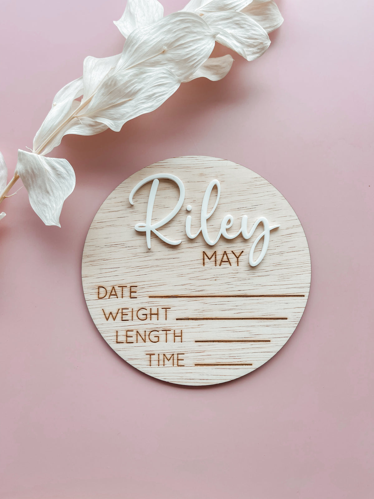 Personalised Birth Information Sign – Studio 26 Laser Designs