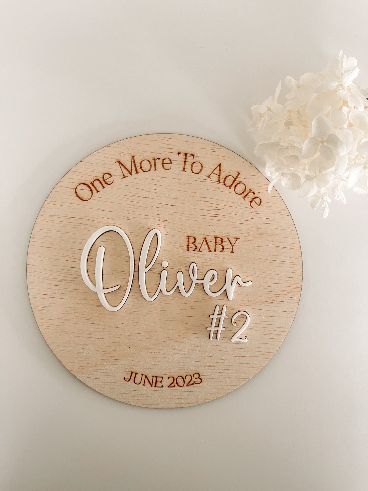 Personalised Pregnancy Announcement Plaque