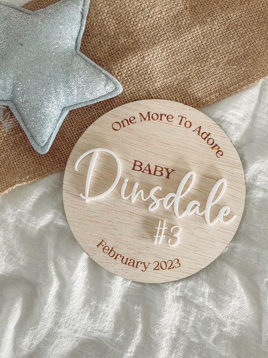 Personalised Pregnancy Announcement Plaque