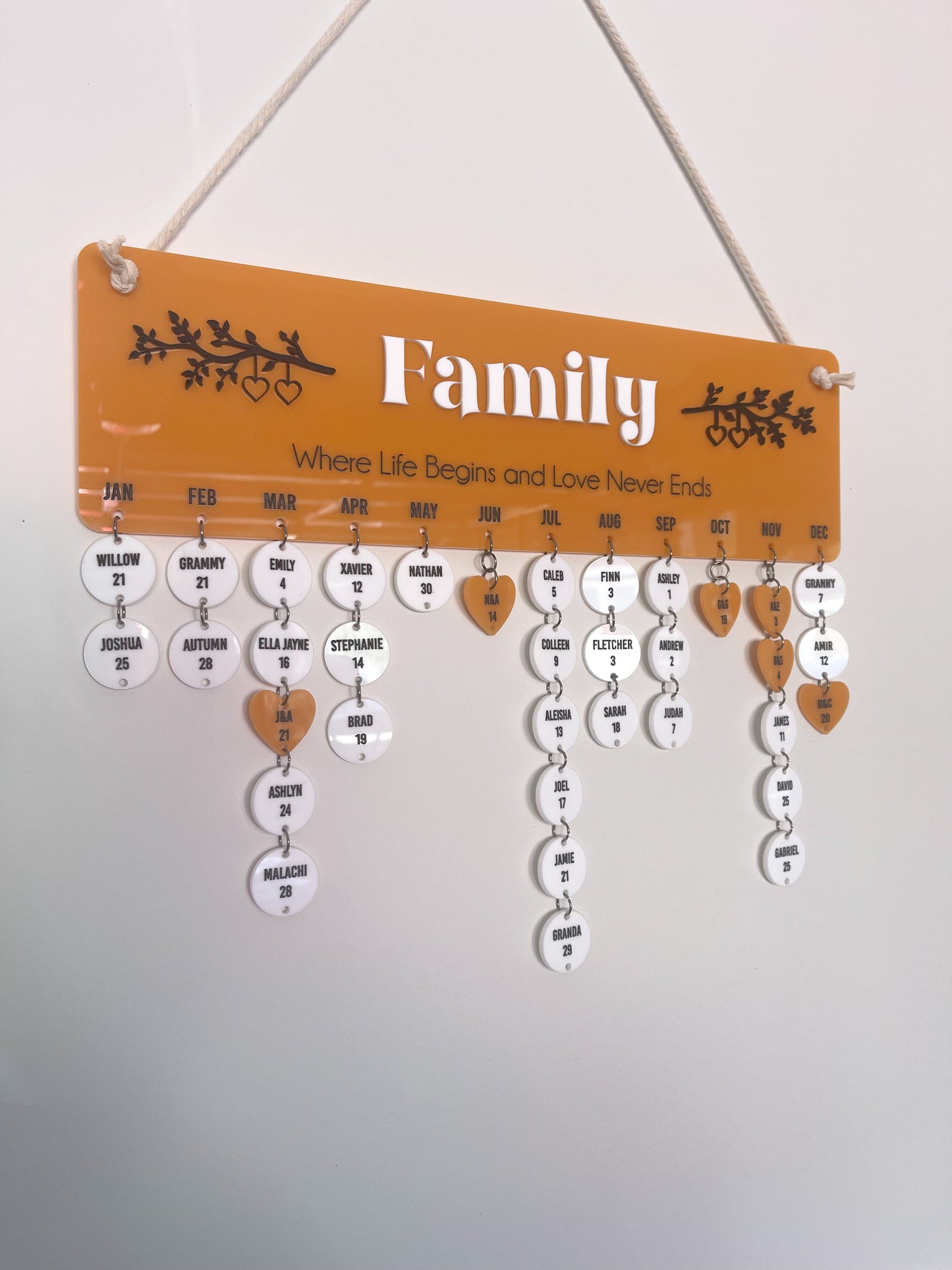 Birthday Calendar Wall Hanging