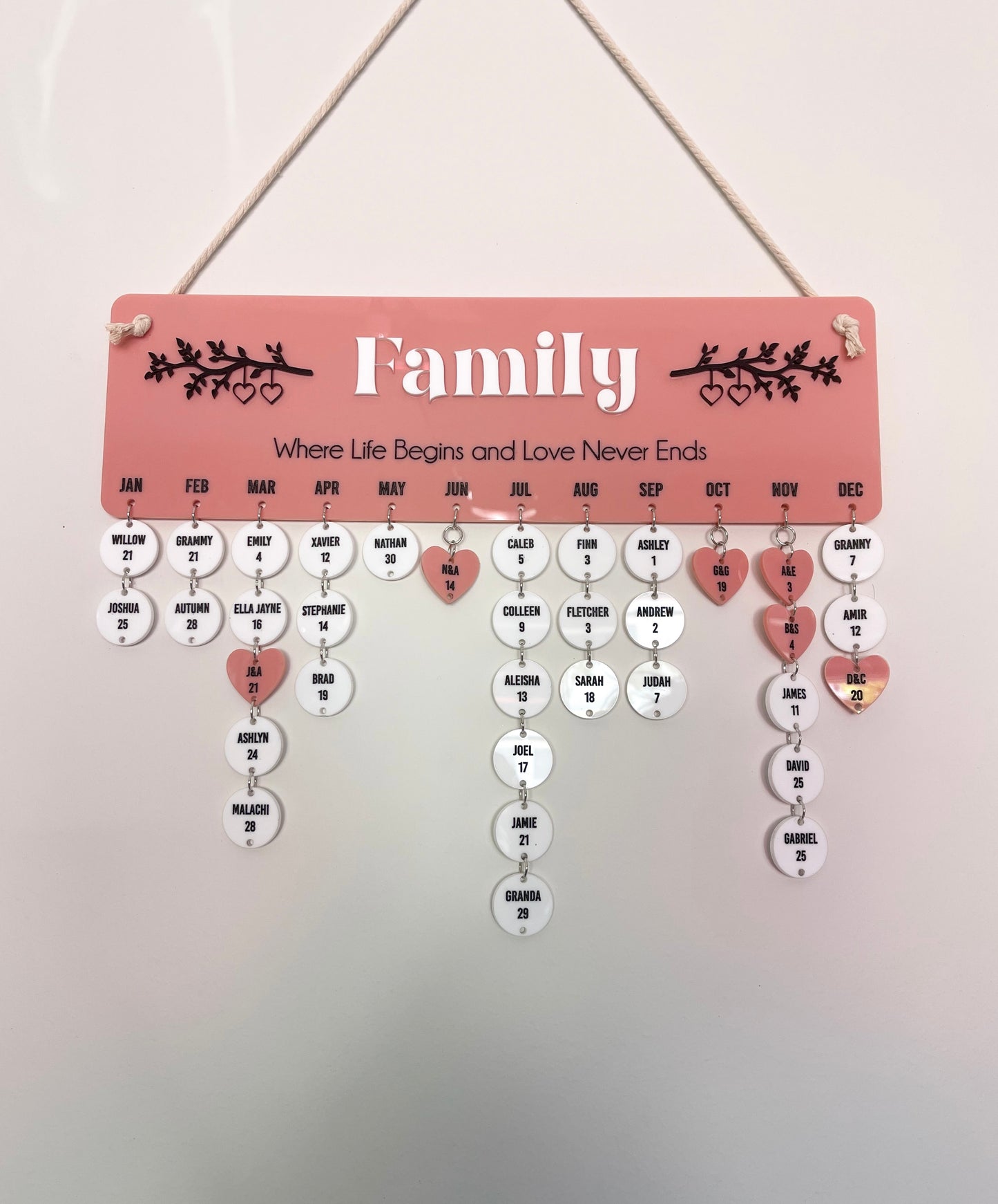 Birthday Calendar Wall Hanging